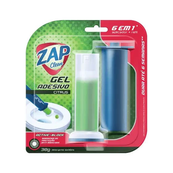 GEL SANITARIO ADESIVO ZAP CLEAN APARELHO CITRUS 38G