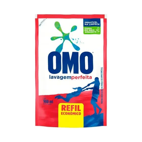 LAVA ROUPA OMO 900ML SACHET LAVAGEM PERFEITA