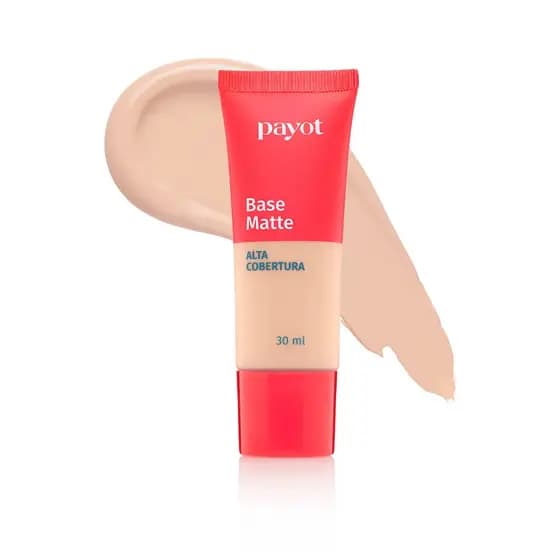 Base Matte Líquida Payot Alta Cobertura Longa Duração Resistente a Água 30ml
