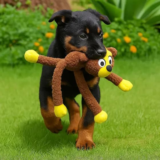 Macaco Mordedor Pet Cachorro Gato Dente Estímulo com som ao apertar resistir às mordidas