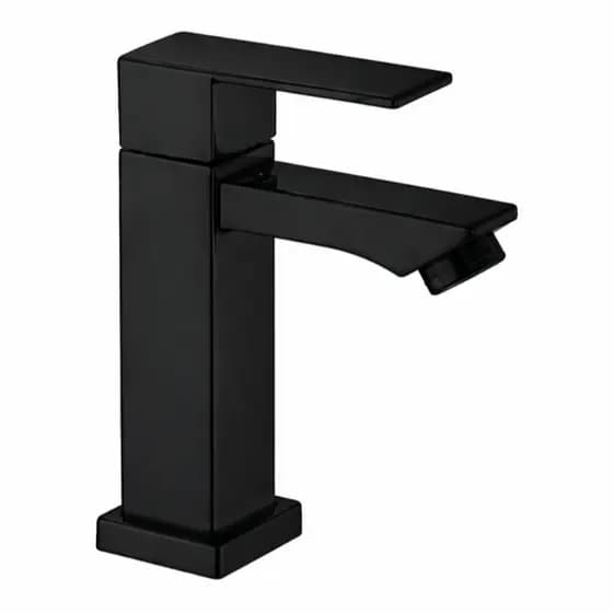 Torneira De Banheiro Lavabo Luxo Metal Preta Moderna.