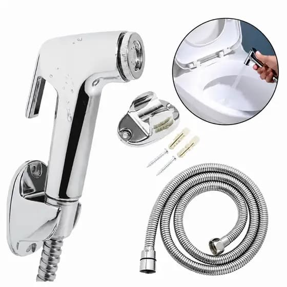 Ducha Higiênica Para Banheiro Completa Luxo Inox núcleo da válvula de cobre 1,2m Chuveirinho Privada