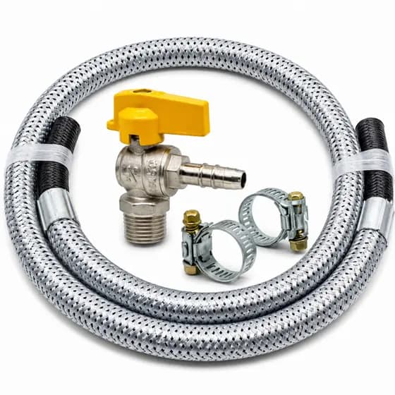 Kit Instalação Mangueira 3,00m + Bico Gás Encanado Fogão Cooktop