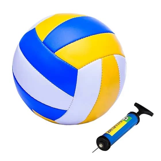 Bola Vôlei Tamanho N5 Oficial para Quadra/Praia + Bomba de Ar Inclusa jogos