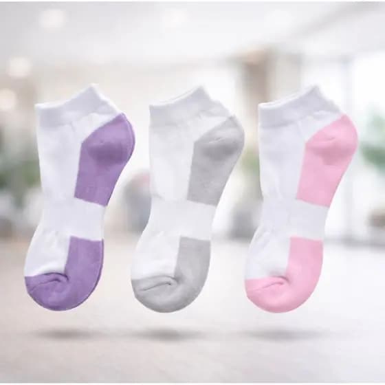 Kit 3 a 24 Pares Meia Soquete Feminina 100 % Algodao Direto Da Fabrica