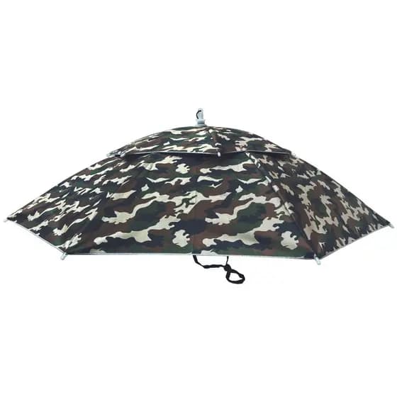 Guarda Sol Cabeça Chuva Proteção Camping Pesca Compacto Portátil Camuflado