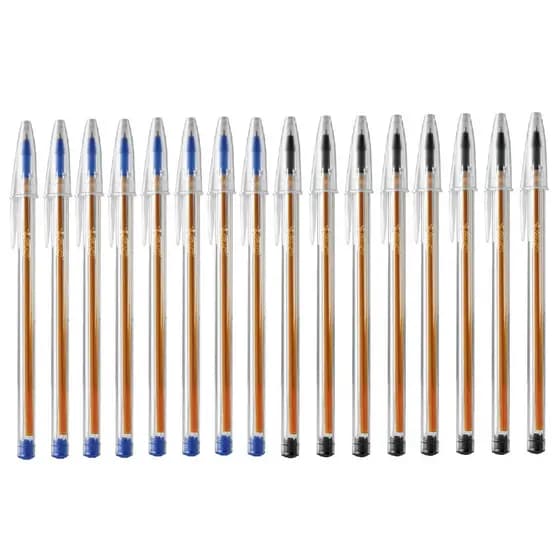 Kit 20, 16, 10, 6, 3 Bic Cristal Ponta Fina 0,8mm
