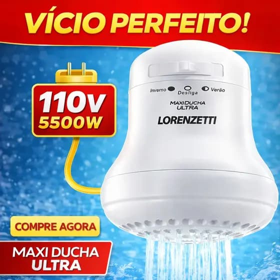 Chuveiro Ducha Lorenzetti Maxi Ducha Ultra 127V 5500W Alta Potência Econômico