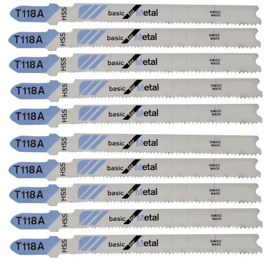 10 lâminas de serra tico-tico t118a metal