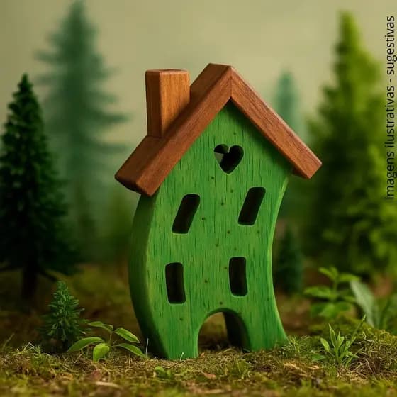 Casa Decorativa em Madeira Pinus Ref.2 – Para Sala, Quarto, Escritório ou Lembrancinhas
