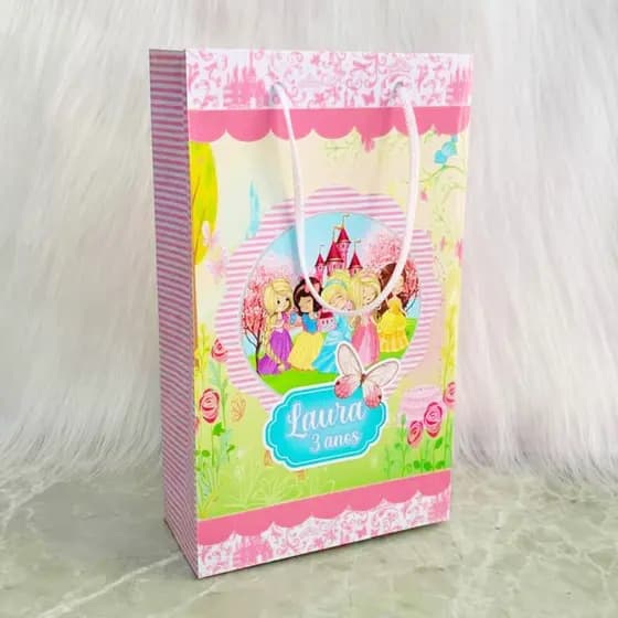 Sacolinha Personalizada PRINCESAS CUT - JÁ VAI MONTADA
