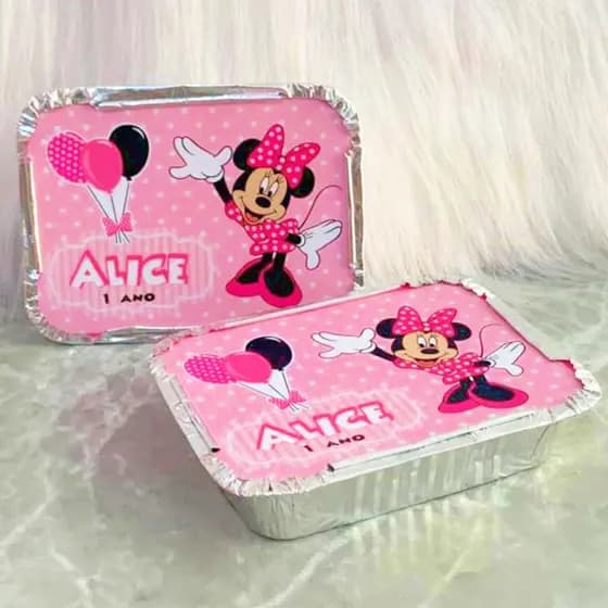 Marmitinha Personalizada Minnie Rosa | Lembrancinha Festa Infantil | Marmita Personalizada Aniversário Minnie