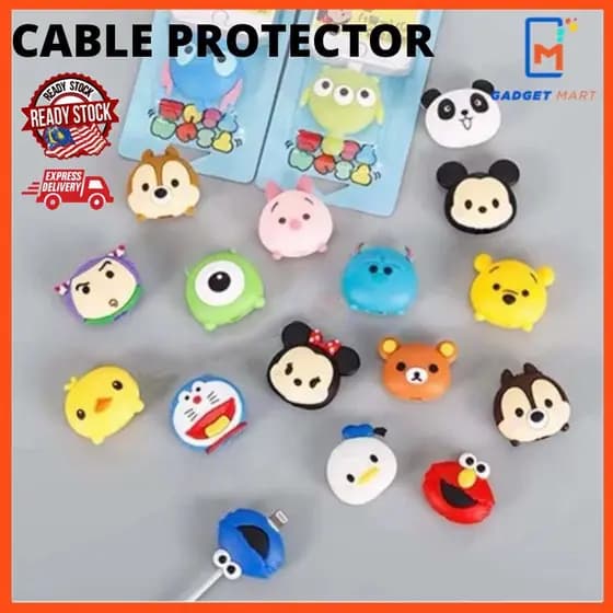 Cable Protector Bonito Dos Desenhos Animados Protetor Cabo Fio Wunder Data Linha De Organizador Enrollador De Carregamento USB Capa Protetora Para Todos Os Telefone