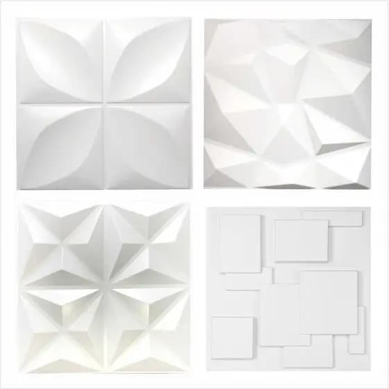 KIT 12 PLACAS PAREDE 3D 50x50 cm PVC 1mm de espessura