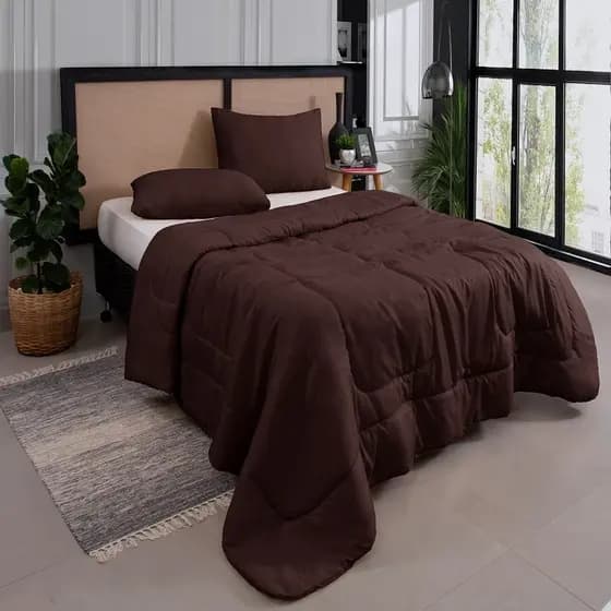 Edredom Casal Queen Premium 3 Peças – Kit Completo com Fronhas e Cobre Leito