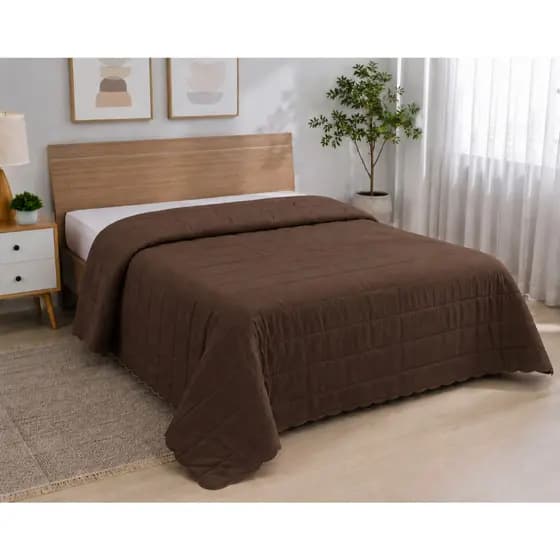 Edredom Micropercal Acetinado Queen Avulso Matelado Ultrassônico 2,40x2,20m