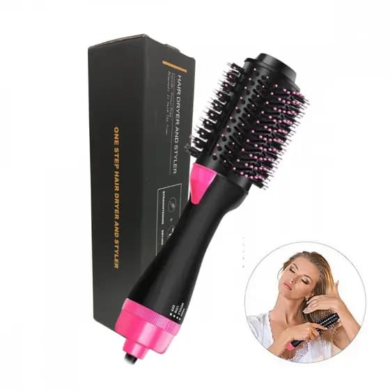 Escova Modeladora Secador De Cabelo 3 Em 1 Pente de Secagem Modeladora, Alisadora e Secadora 110V