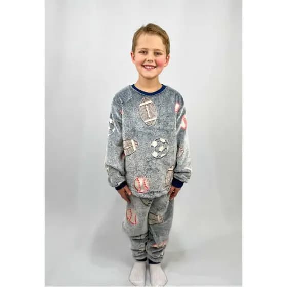 Pijama Inverno De Frio Fleece Plush Masculino Meninos