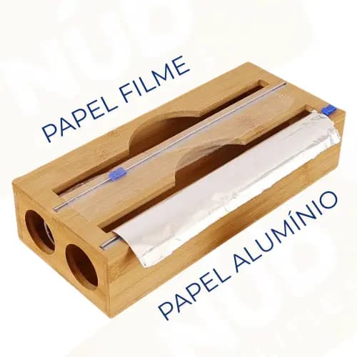 Porta papel filme e alumínio Duplo com cortador