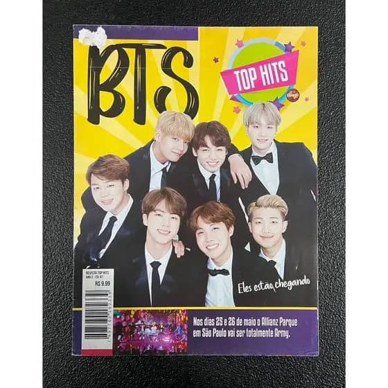 Revista-Pôster - BTS Eles estão chegando - Top Hits Edição Nº7