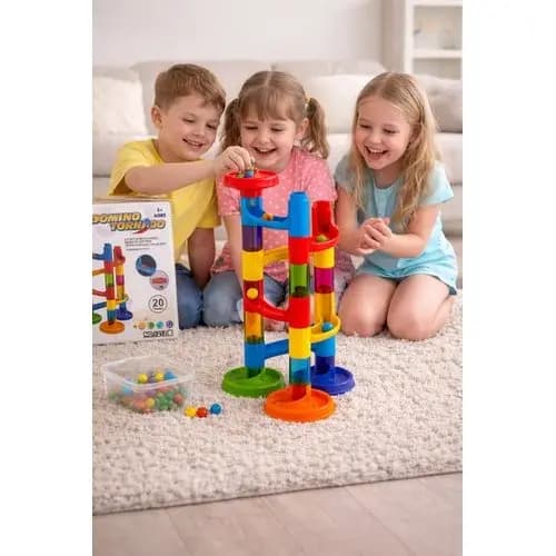 Brinquedo Labirinto Tornado Pista Infantil de Montar Multicolorido 40 Peças