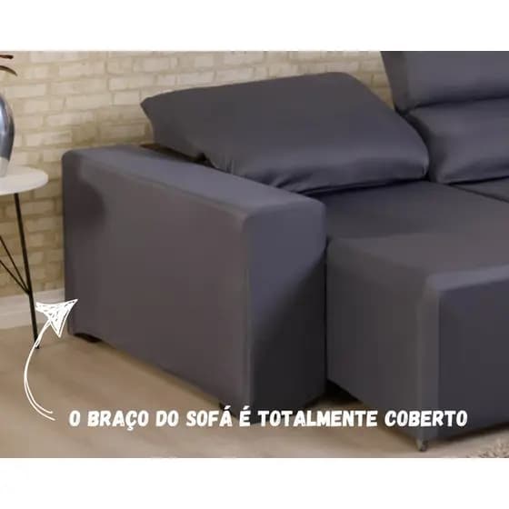 Capa de Sofá Retrátil 2 Lugares + 2 Almofadas Estampadas