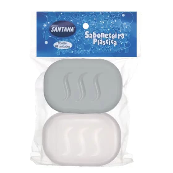 Conjunto Com 2 Saboneteiras Com Tampa Plástico Resistente