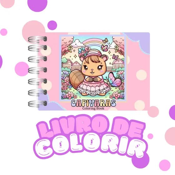 Livro Para Colorir Stitch/Capivara 50 págs