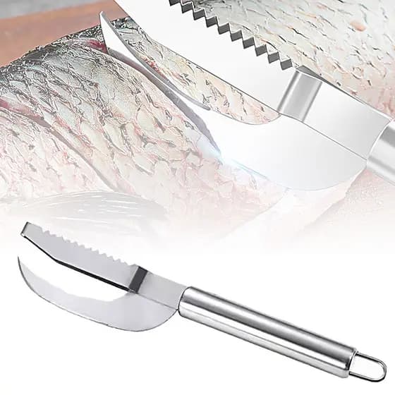 Faca Raspa Escamas De Peixes Corte Dig 3-Em-1
