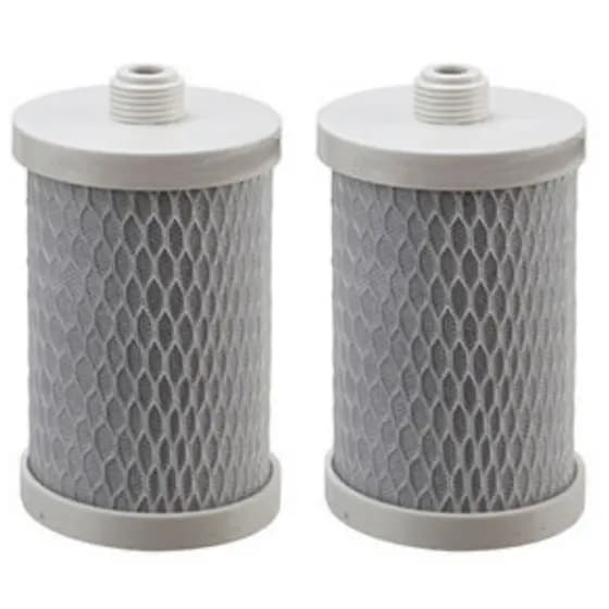 Filtro Kit com 2 Refil HDF 100 Carbon Block ROSCÁVEL - Para EF Polifil 100, Planeta Água Fit 200, Aqualar 3M AP 200
