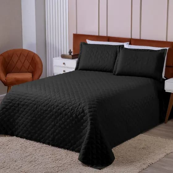 Jogo De Cama Cobre Leito Liso Casal Veneza 3 Peças