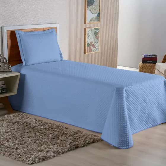 Kit Colcha Cobre Leito Dubai Solteiro 2 Peças Para Cama Box