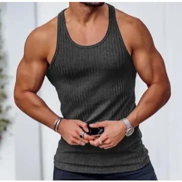 camiseta Regata de malha Fitness homens Colete masculino, academia,esporte,definido