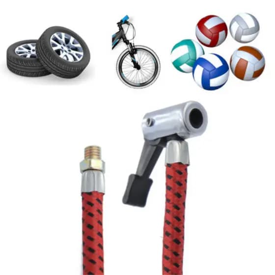 Mangueira Bico Bomba de Ar 50cm Encher Pneu Bolas Inflável Inflador Bicicleta Motocicleta Original