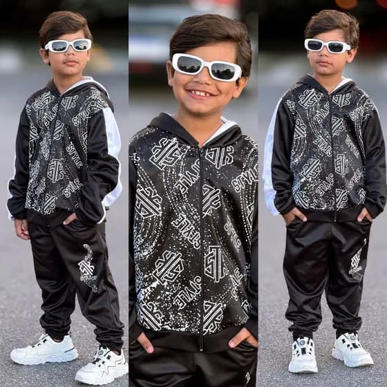 Conjunto Infantil Chimpa Flanelado Forrado Capuz Ziper Lançamento de inverno