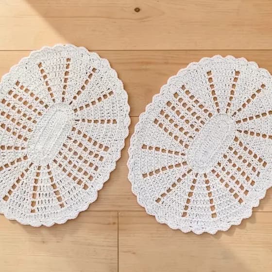 2 tapete de crochê pequeno o par varias cores