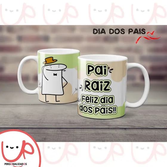 Caneca Personalizada Estampada Flork Meme da moda Frases de Humor Dia dos Pais papai pai Divertida