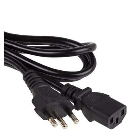 Cabo de Força Tripolar P/ Fonte Pc Monitor Padrão Inmetro - 1.5M