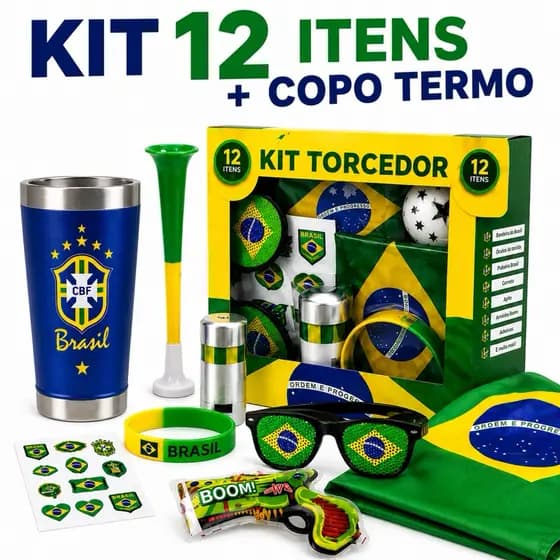 kit torcedor + copo térmico personalizado