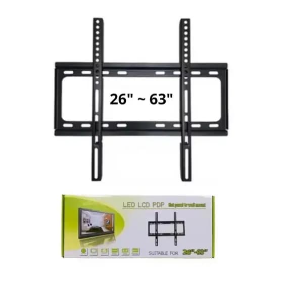 Suporte de Parede Fixo Universal para TV 40" 42" 43" 50" 65" Polegadas Furação Vesa - Metal c/parafusos e buchas