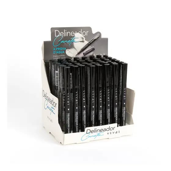 DELINEADOR CANETA PRETO VIVAI BOX C/48 UNIDADES COD.1204