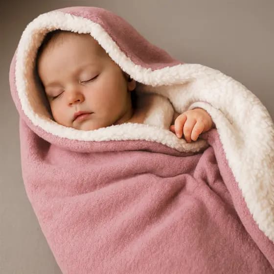 Manta Cobertor de Bebê Soft Sherpa Edredom Dupla Face Infantil