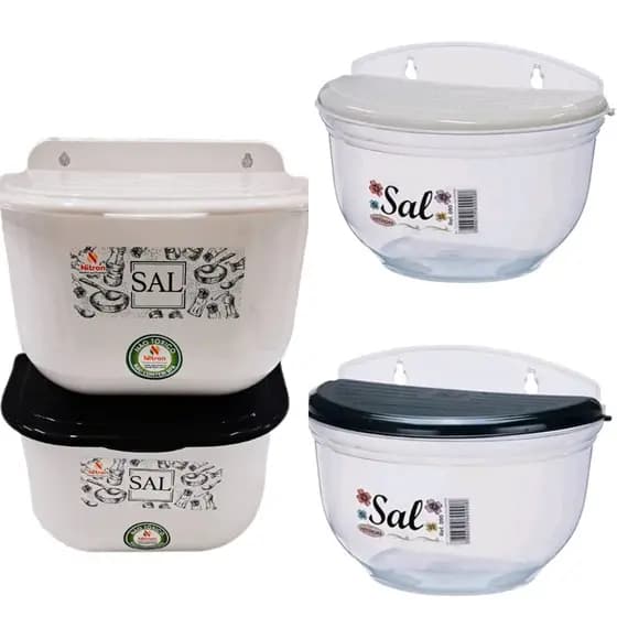 Saleiro de Cozinha Com Tampa de Plástico - Nitron