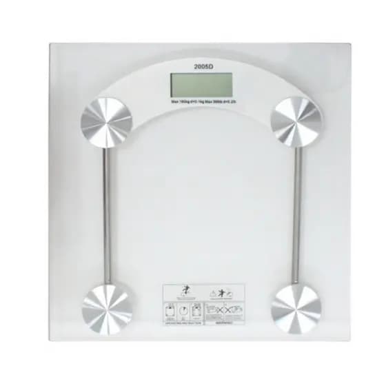 Balança Digital Bathroom Scale Para Peso Corporal Suporta Até 180KG - Vidro Transparente