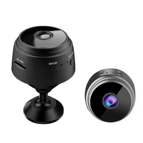 Mini Camera de Segurança Espiã A9 / Wifi / Bateria Recarregavel / Visão Noturna / HD 1080P / Com Base Magnetica /Preto