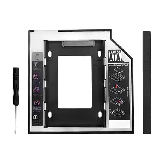 Caddy 12,7mm p/ HDD/SSD 2,5" para Notebook – Rápido