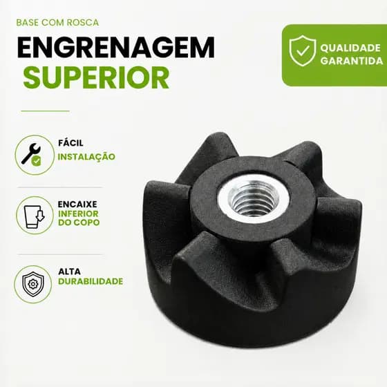 Engrenagem Superior do Motor Liquidificador Tron – Arraste Motor Vulcanizado