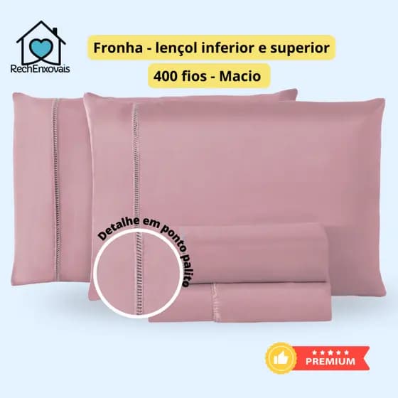 Kit Jogo de Lençol Micropercal 4 Peças 400 Fios Ponto Palito Macio Premium - 12 Cores Disponíveis
