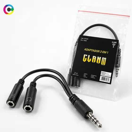 Adaptador Cabo 2 Em 1 Headset Microfone Fone Áudio P2 P3 Conector Splitter Celular PC Notebook Gamer