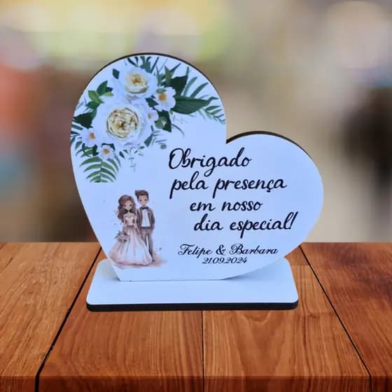 Lembrancinha De Casamento Personalizada 15 Unidades Com Nomes E Data A Sua Escolha 10 Cm MDF Floral